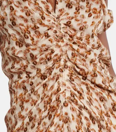 Isabel Marant Lyndsay gathered jacquard midi dress | Thumbnail 4