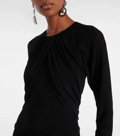 Isabel Marant Galina draped gathered jersey maxi dress | Thumbnail 3