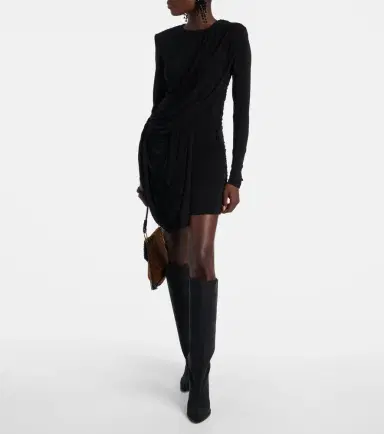 Isabel Marant Georgia draped gathered jersey minidress | Thumbnail 2