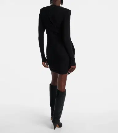 Isabel Marant Georgia draped gathered jersey minidress | Thumbnail 3