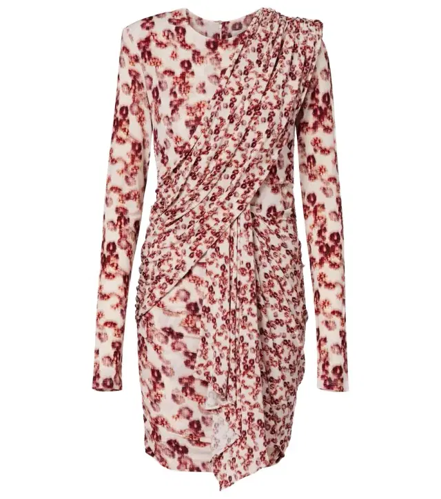 Isabel Marant Georgia draped printed minidress