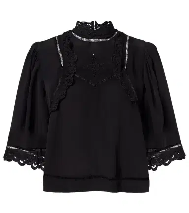 Isabel Marant Frany broderie anglaise crêpe top | Thumbnail 1