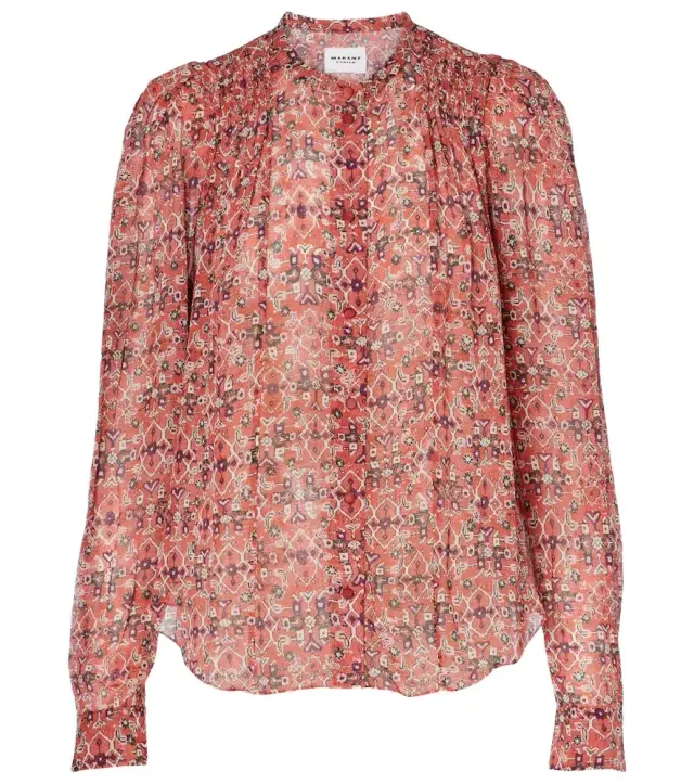 Marant Etoile Neolin printed crêpe blouse