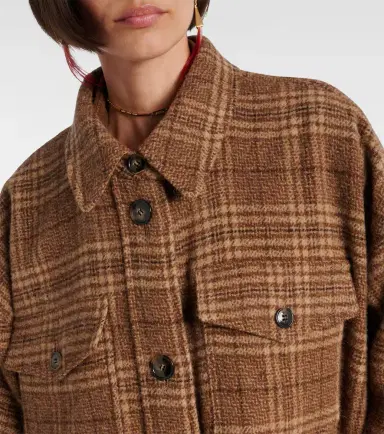 Marant Étoile Gislene checked virgin wool coat | Thumbnail 2