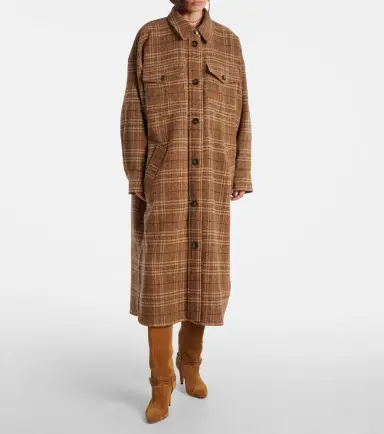 Marant Étoile Gislene checked virgin wool coat | Thumbnail 3