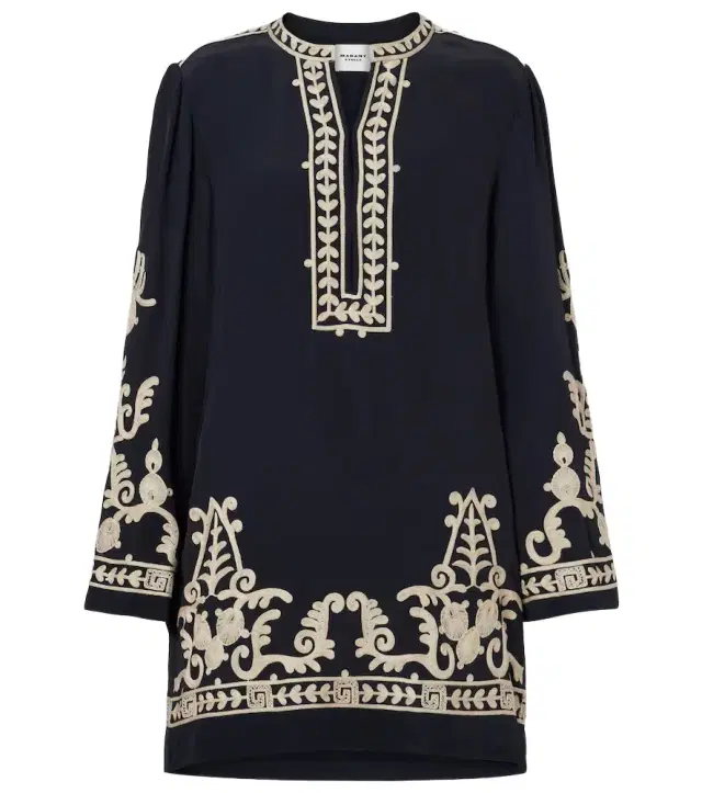 Marant Etoile Fadeli embroidered crêpe tunic