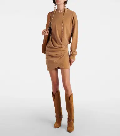Marant Étoile Pipper gathered cotton sweatshirt dress | Thumbnail 5 Marant Étoile Pipper gathered cotton sweatshirt dress | Thumbnail 5