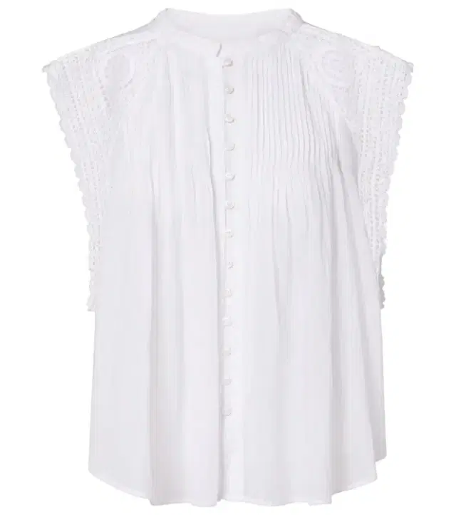 Marant Etoile Grecia lace-trimmed cotton blouse