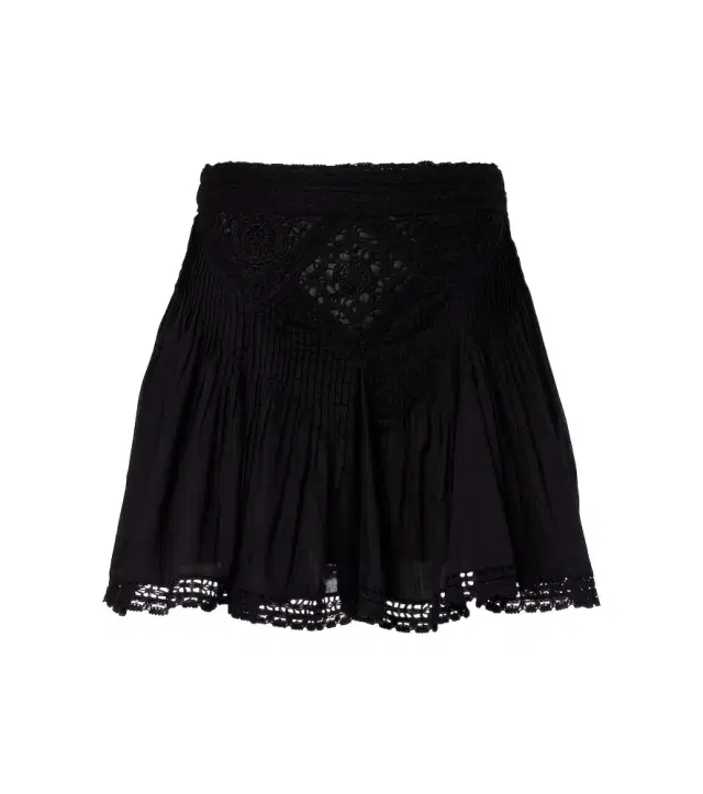 Marant Etoile Goldie lace-trimmed cotton miniskirt