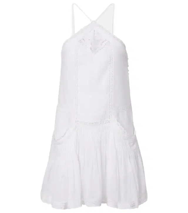 Marant Etoile Geraldin lace-trimmed cotton minidress