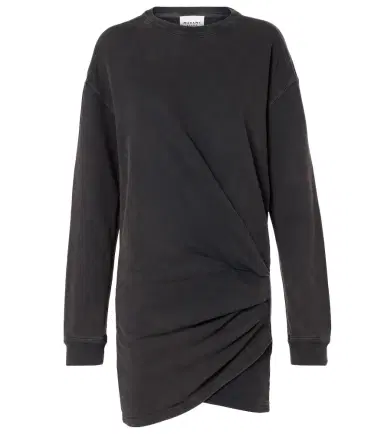 Marant Étoile Pipper gathered cotton sweatshirt dress | Thumbnail 1 Marant Étoile Pipper gathered cotton sweatshirt dress | Thumbnail 1