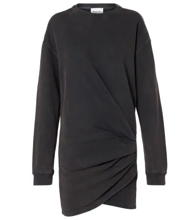 Marant Etoile Pipper gathered cotton sweatshirt dress