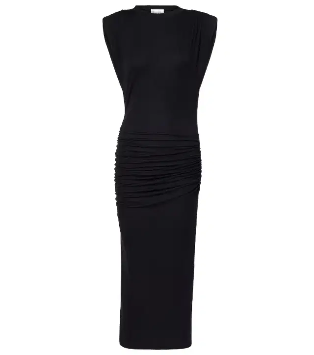 Marant Etoile Donna draped jersey midi dress