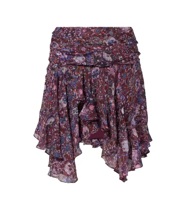 Marant Etoile Berencia floral ruffled miniskirt