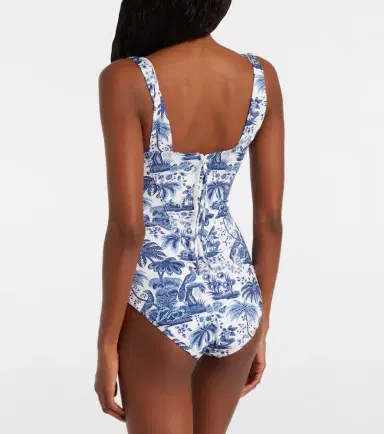 Staud Adelaide printed corset swimsuit | Thumbnail 2