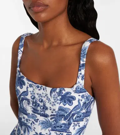 Staud Adelaide printed corset swimsuit | Thumbnail 3