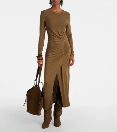 Marant Etoile Jelina gathered jersey maxi dress | Thumbnail 4