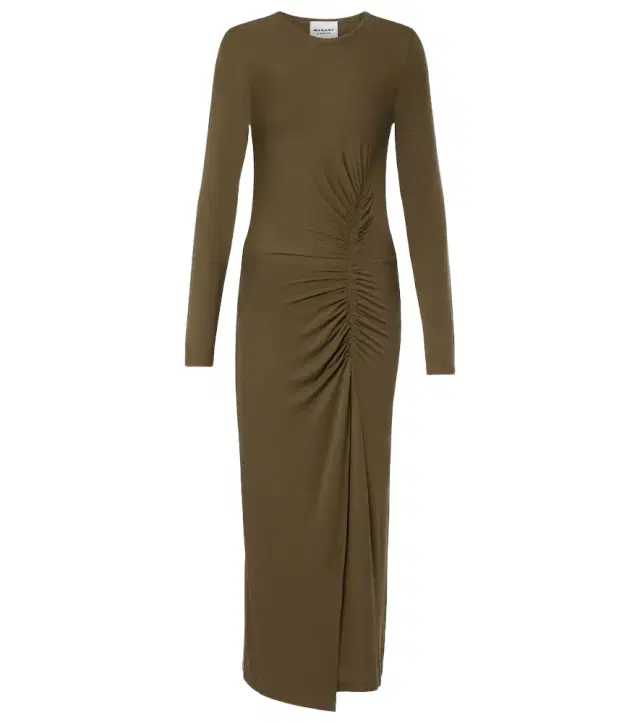 Marant Etoile Jelina gathered jersey maxi dress