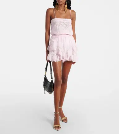 Marant Etoile Geana lace-trimmed cotton shorts | Thumbnail 2