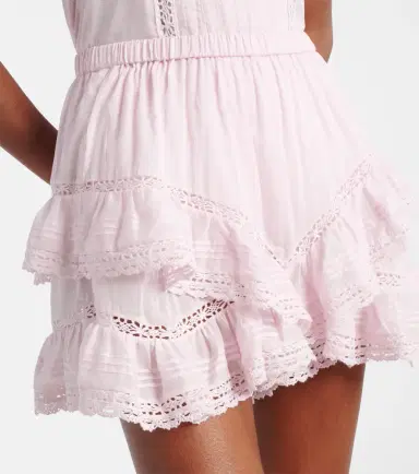 Marant Etoile Geana lace-trimmed cotton shorts | Thumbnail 3