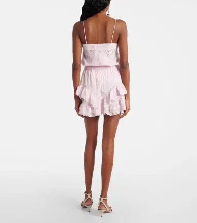 Marant Etoile Geana lace-trimmed cotton shorts | Thumbnail 4