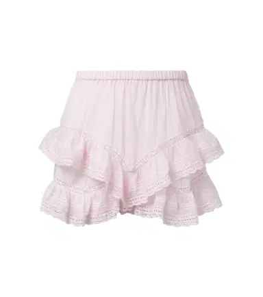 Marant Etoile Geana lace-trimmed cotton shorts | Thumbnail 1