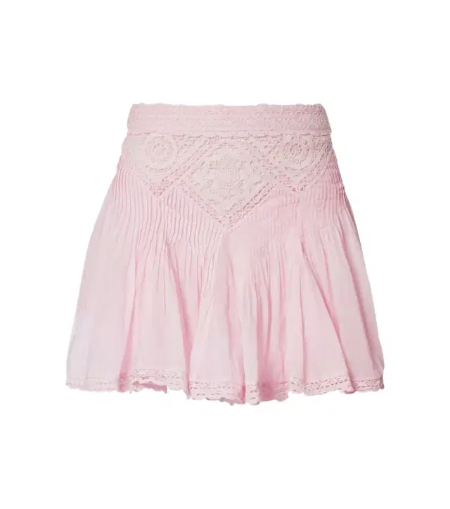 Marant Etoile Lace-trimmed cotton miniskirt