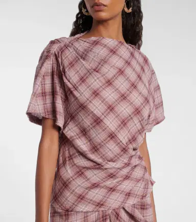 Marant Etoile Neyela checked cotton T-shirt | Thumbnail 2
