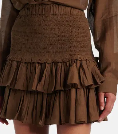 Marant Etoile Naomi smocked cotton-blend miniskirt | Thumbnail 3