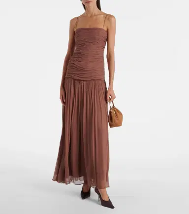 Staud Dalton gathered ruched maxi dress | Thumbnail 2