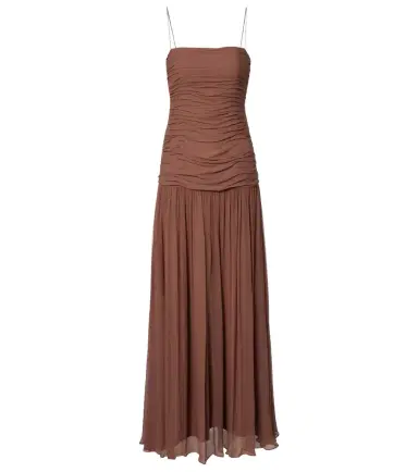 Staud Dalton gathered ruched maxi dress | Thumbnail 1