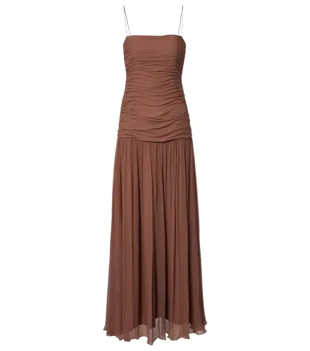 Dalton gathered ruched maxi dress