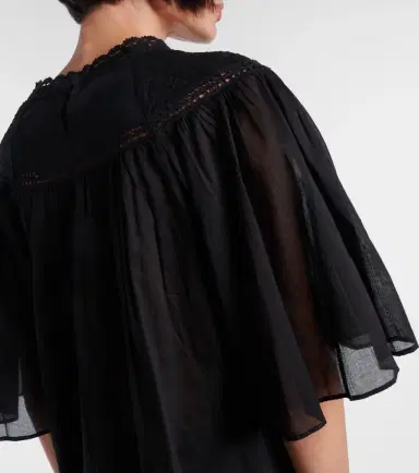 Marant Etoile Garia lace-trimmed cotton blouse | Thumbnail 2