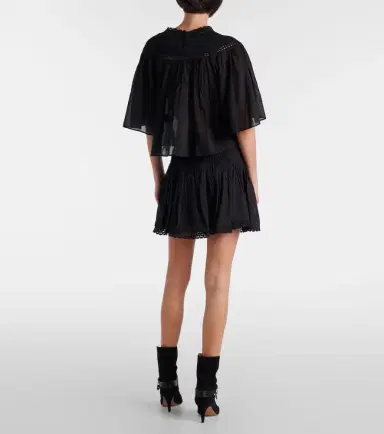 Marant Etoile Garia lace-trimmed cotton blouse | Thumbnail 3