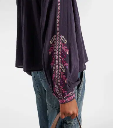 Marant Etoile Lynne embroidered cotton blouse | Thumbnail 5