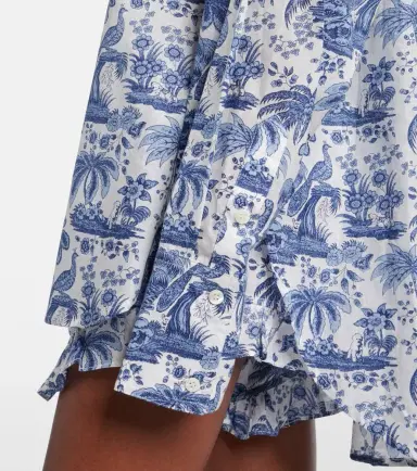 Staud Printed cotton voile shirt | Thumbnail 4