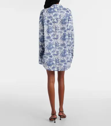 Staud Printed cotton voile shirt | Thumbnail 5