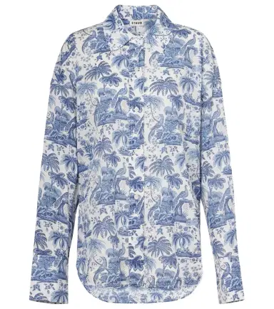Staud Printed cotton voile shirt | Thumbnail 1