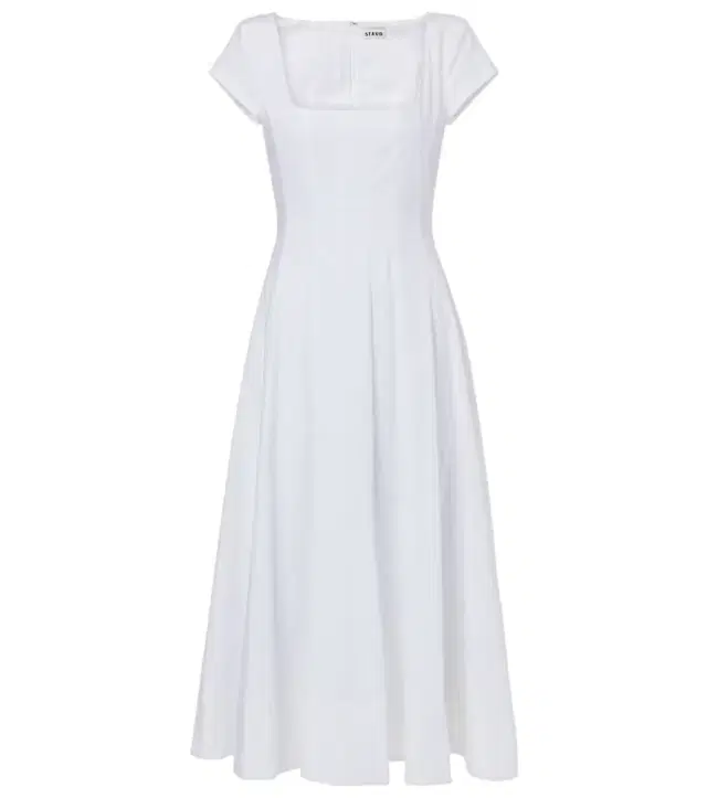 Staud Wells pleated midi dress