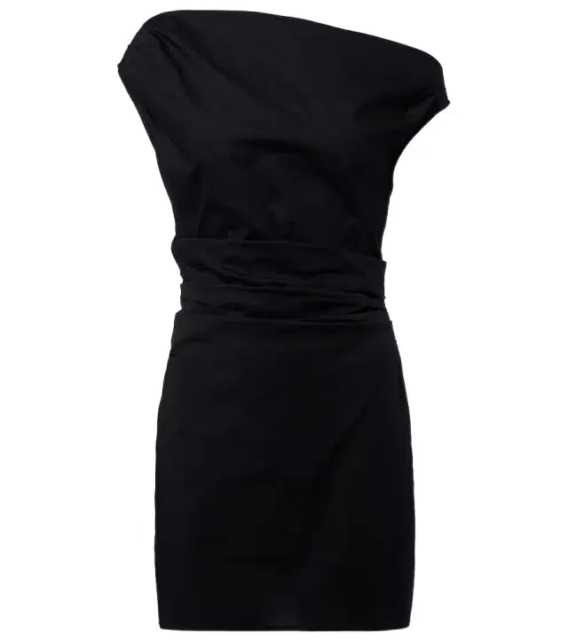 Phare ruched cotton poplin minidress