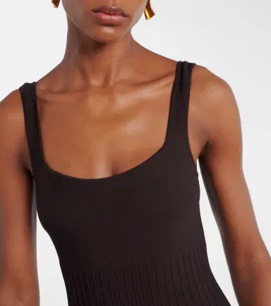 Staud Ellison pleated knitted midi dress | Thumbnail 4