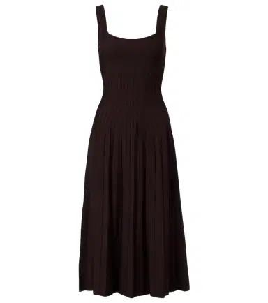 Staud Ellison pleated knitted midi dress | Thumbnail 1