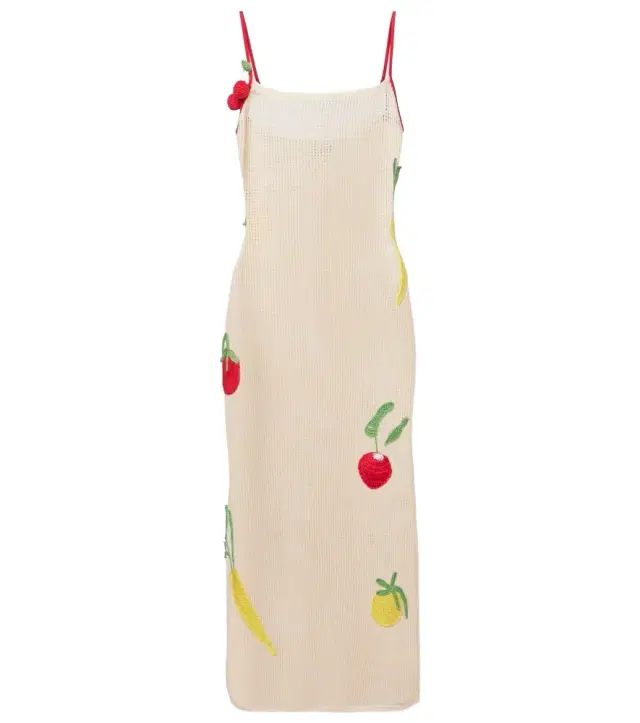 Staud Adeline crochet cotton beach dress