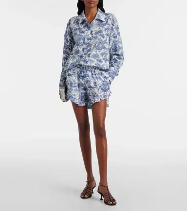 Staud Boyana printed cotton toile shorts | Thumbnail 2