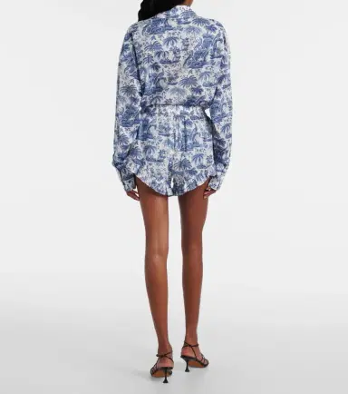 Staud Boyana printed cotton toile shorts | Thumbnail 3