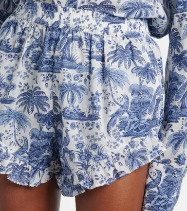 Staud Boyana printed cotton toile shorts | Thumbnail 4