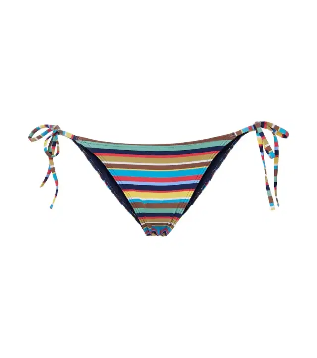 Sisley striped low-rise bikini bottoms