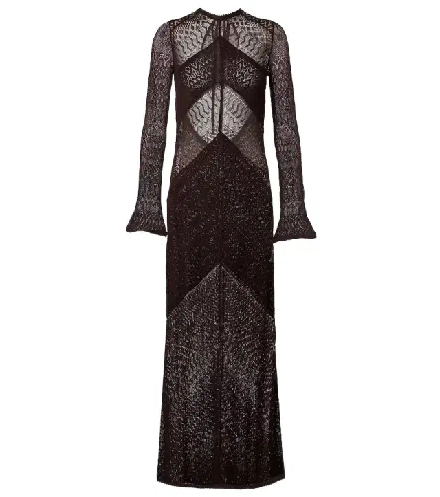 Staud Vera knitted open-back maxi dress