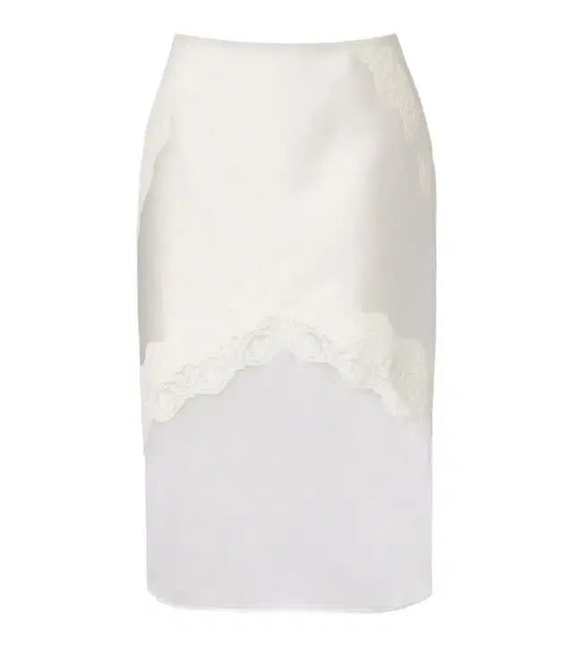 Jil Sander Lace-trimmed satin midi skirt