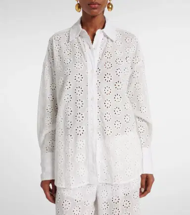Staud Colton eyelet cotton shirt | Thumbnail 3 Staud Colton eyelet cotton shirt | Thumbnail 3